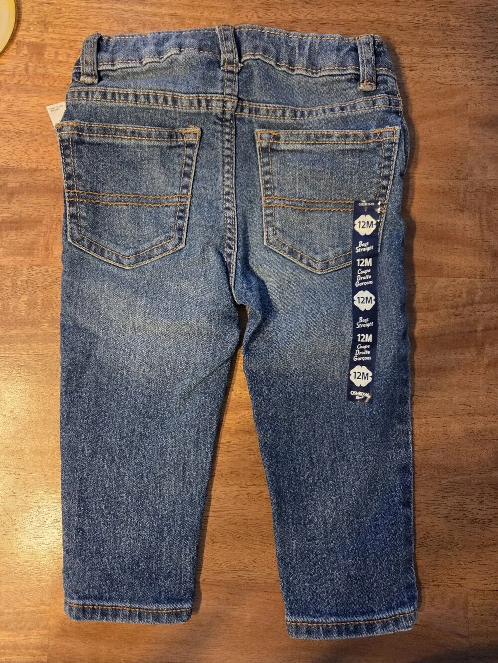 ​NWT OshKosh B'gosh Boys Straight Jeans 12M Medium Wash